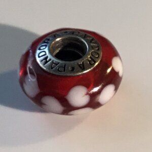 Pandora Red Sweethearts Murano Glass Charm